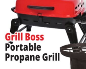 Ocean State Job Lot Grill boss portable propane grill with folding legs, 10,000 btu offer