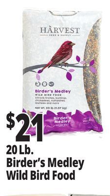 Ocean State Job Lot Harvest birder's medley wild bird food, 20 lbs offer
