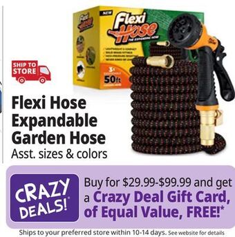 Ocean State Job Lot Flexi hose expandable garden hose offer