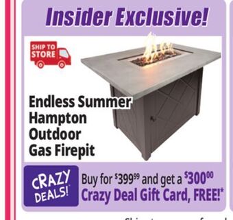 Ocean State Job Lot Endless summer hampton outdoor gas fire pit offer