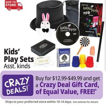Ocean State Job Lot Kids play sets offer