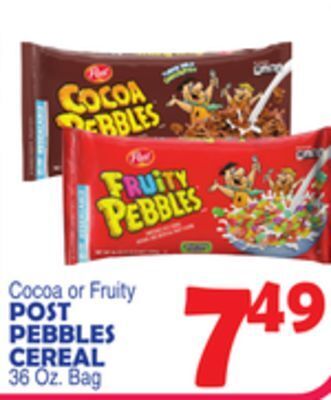 Bravo Supermarkets Post pebbles cereal offer