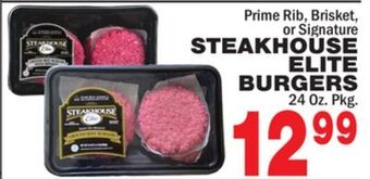Bravo Supermarkets Steakhouse elite burgers offer
