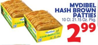 Bravo Supermarkets Mydibel hash brown patties offer