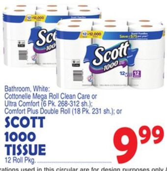 Bravo Supermarkets Scott 1000 tissue offer