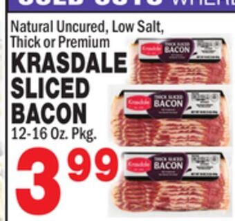 Bravo Supermarkets Krasdale sliced bacon offer