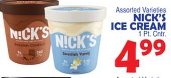 Bravo Supermarkets Nick's ice cream offer