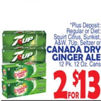 Bravo Supermarkets Canada dry ginger ale offer