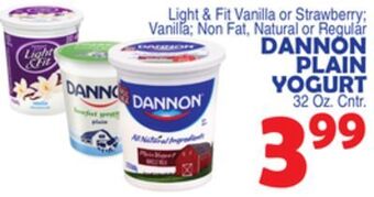 Bravo Supermarkets Dannon plain yogurt offer