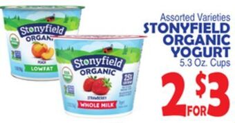 Bravo Supermarkets Stonyfield organic yogurt offer