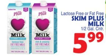 Bravo Supermarkets Skim plus milk offer