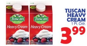 Bravo Supermarkets Tuscan heavy cream offer