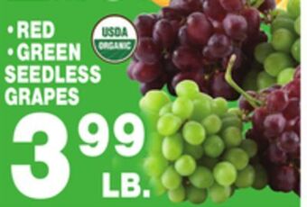 Bravo Supermarkets Red, green, seedless grapes offer