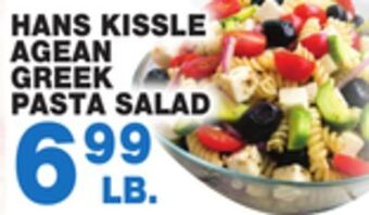 Bravo Supermarkets Hans kissle agean greek pasta salad offer