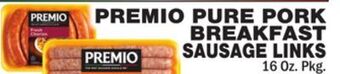 Bravo Supermarkets Premio pure pork breakfast sausage links offer