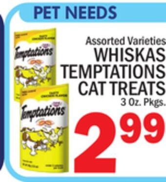 C Town Whiskas temptations cat treats offer