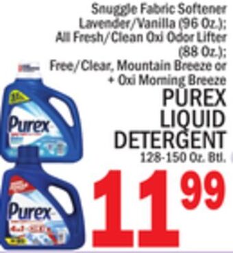 C Town Purex liquid detergent 128-150 oz. btl. offer