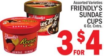 C Town Friendly's sundae cups offer