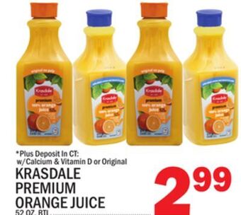 C Town Krasdale premium orange juice offer