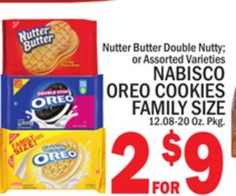 C Town Nabisco oreo cookies family size offer