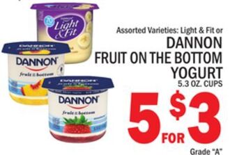 C Town Dannon fruit on the bottom yogurt offer