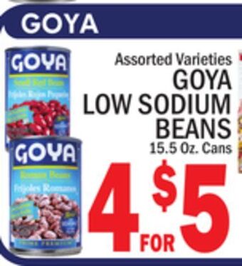C Town Goya low sodium beans offer