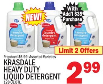 C Town Krasdale heavy duty liquid detergent offer