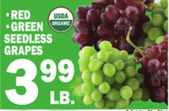 C Town • red • green seedless grapes offer