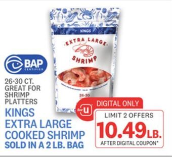 Kings Food Markets Kings extra large cooked shrimp offer
