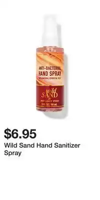 Bath & Body Works Wild sand hand sanitizer spray offer