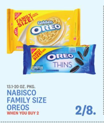 Kings Food Markets Nabisco family size oreos offer