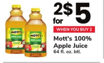 ACME Mott's 100% apple juice offer