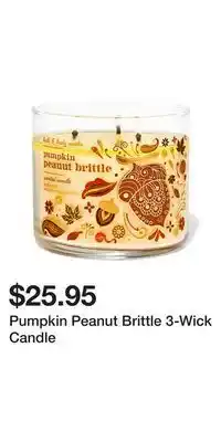 Bath & Body Works Pumpkin peanut brittle 3-wick candle offer