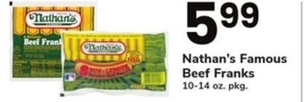 ACME Nathan's famous beef franks offer