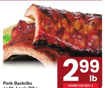 ACME Pork backribs or st. louis ribs offer