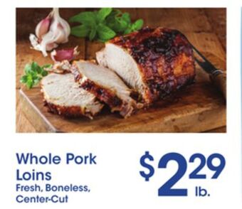 Price Rite Whole pork loins offer