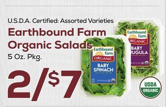 DeCicco & Sons Earthbound farm organic salads offer