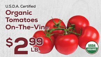 DeCicco & Sons Organic tomatoes on-the-vine offer