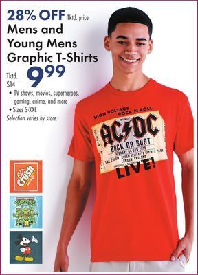 Boscov's Mens and young mens graphic t-shirts offer