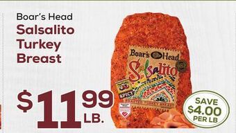 DeCicco & Sons Boar's head salsalito turkey breast offer