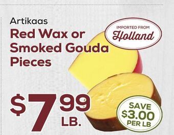 DeCicco & Sons Artikaas red wax or smoked gouda pieces offer