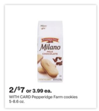 CVS Pepperidge farm cookies 5-8.6 oz. offer