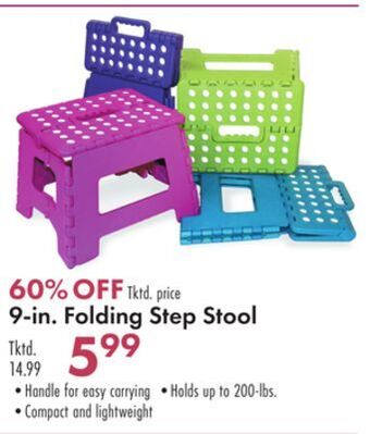 Boscov's 9-in. folding step stool offer