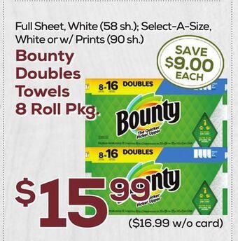 DeCicco & Sons Bounty doubles towels offer