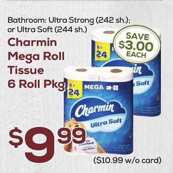 DeCicco & Sons Charmin mega roll tissue 6 roll pkg. offer