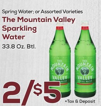 DeCicco & Sons The mountain valley sparkling water offer
