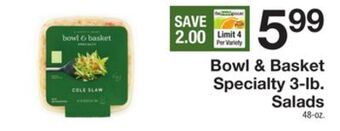 The Fresh Grocer Specialty 3-lb. salads offer