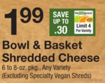 The Fresh Grocer Shredded cheese offer