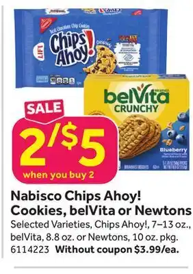 Stop&Shop Nabisco chips ahoy! cookies, belvita or newtons offer