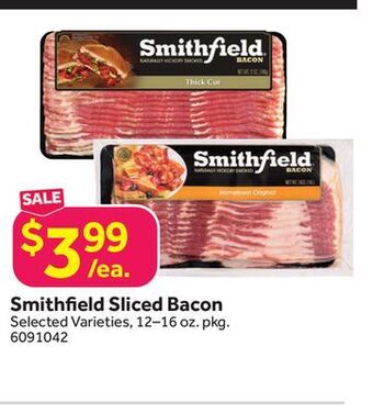 Stop&Shop Smithfield sliced bacon offer